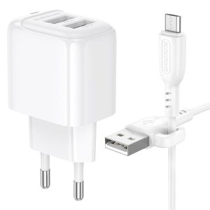 Bộ sạc nhanh 2 cổng BOROFONE BAS41A Micro giá sỉ