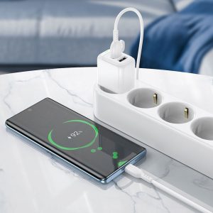 Bộ sạc nhanh 2 cổng BOROFONE BAS41A Type-C giá sỉ