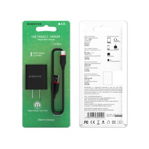 Bộ sạc nhanh Borofone BA20 Micro 10.5W giá sỉ
