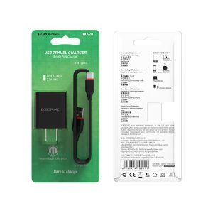 Bộ sạc nhanh Borofone BA20 Type C 10.5W giá sỉ
