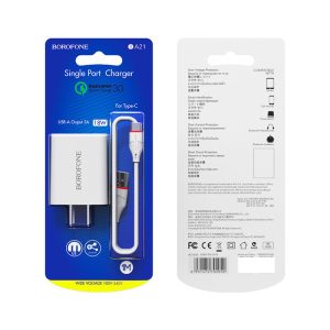 Bộ sạc nhanh BOROFONE BA21 Type-C 18W giá sỉ