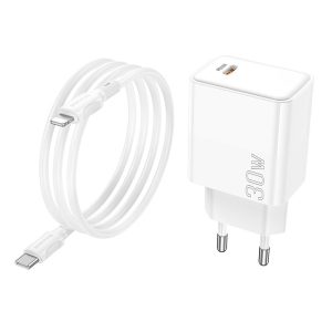 Bộ sạc nhanh BOROFONE BA77A Type-C to iP PD30W giá sỉ