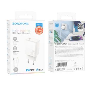 Bộ sạc nhanh BOROFONE BA77A Type-C to iP PD30W giá sỉ