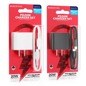 Bộ sạc nhanh BOROFONE BAS13 Type-C to iP PD20W giá sỉ