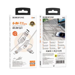 Cáp sạc đa năng 6 in 1 BOROFONE BU51 giá sỉ