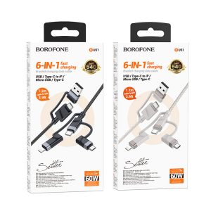 Cáp sạc đa năng 6 in 1 BOROFONE BU51 giá sỉ