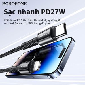 Cáp sạc nhanh BOROFONE BHQ1 Type-C to iP PD27W giá sỉ