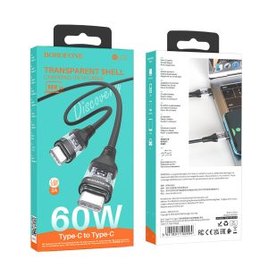 Cáp sạc nhanh BOROFONE BU37 Type-C to Type-C 60W giá sỉ