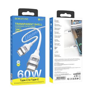Cáp sạc nhanh BOROFONE BU37 Type-C to Type-C 60W giá sỉ