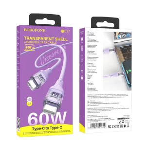 Cáp sạc nhanh BOROFONE BU37 Type-C to Type-C 60W giá sỉ
