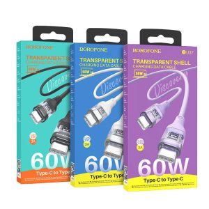 Cáp sạc nhanh BOROFONE BU37 Type-C to Type-C 60W giá sỉ