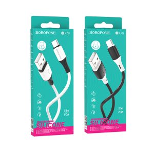 Cáp sạc nhanh Silicon BOROFONE BX79 Type-C giá sỉ