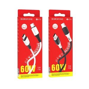 Cáp sạc nhanh Silicon BOROFONE BX79 Type-C to Type-C 60W giá sỉ