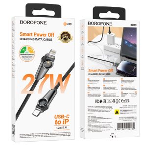 Cáp sạc tự ngắt BOROFONE BU49 Type-C to iP giá sỉ