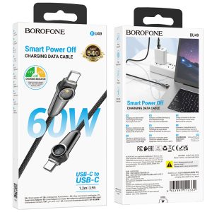 Cáp sạc tự ngắt BOROFONE BU49 Type-C to Type-C giá sỉ