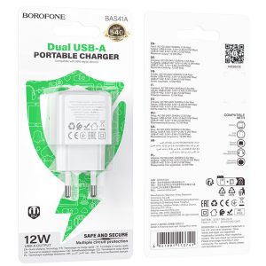 Củ sạc nhanh 2 cổng BOROFONE BAS41A giá sỉ