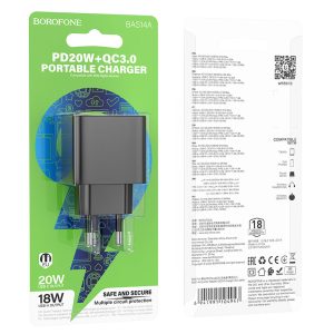 Củ sạc nhanh BOROFONE BAS14A PD20W+QC3.0 giá sỉ