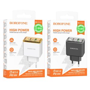 Củ sạc nhanh BOROFONE BAS32A PD30W+QC3.0 giá sỉ