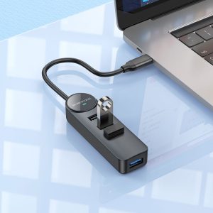 Bộ chia 4 cổng USB BOROFONE HD5 Jack Type-C giá sỉ