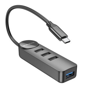 Bộ chia 4 cổng USB BOROFONE HD5 Jack Type-C giá sỉ
