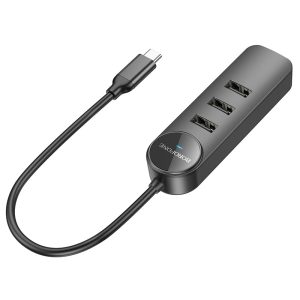 Bộ chia 4 cổng USB BOROFONE HD5 Jack Type-C giá sỉ