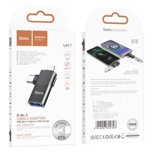 Bộ chuyển đổi hoco UA17 2 in 1 giá sỉ