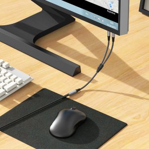 Cáp âm thanh 2 in 1 Hoco UPA21 (1 đầu cái ra 2 đầu đực) giá sỉ