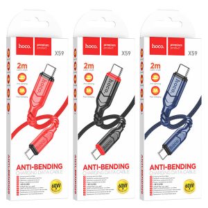 Cáp sạc nhanh hoco X59 Type-C to Type-C 60W 2M giá sỉ
