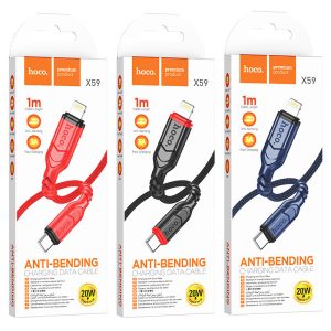 Cáp sạc nhanh PD20W hoco X59 Type-C to iP giá sỉ